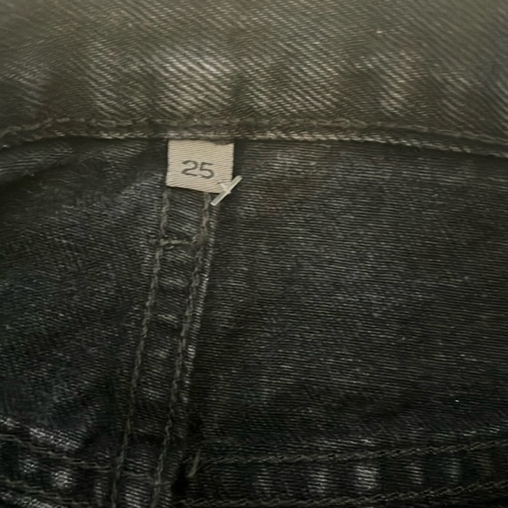 Carmar Denim x Revolve Beatrice Black Distressed Denim Mini Skirt. Size 25/0 - Picture 7 of 9